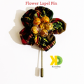Pin Madras Flower Lapel