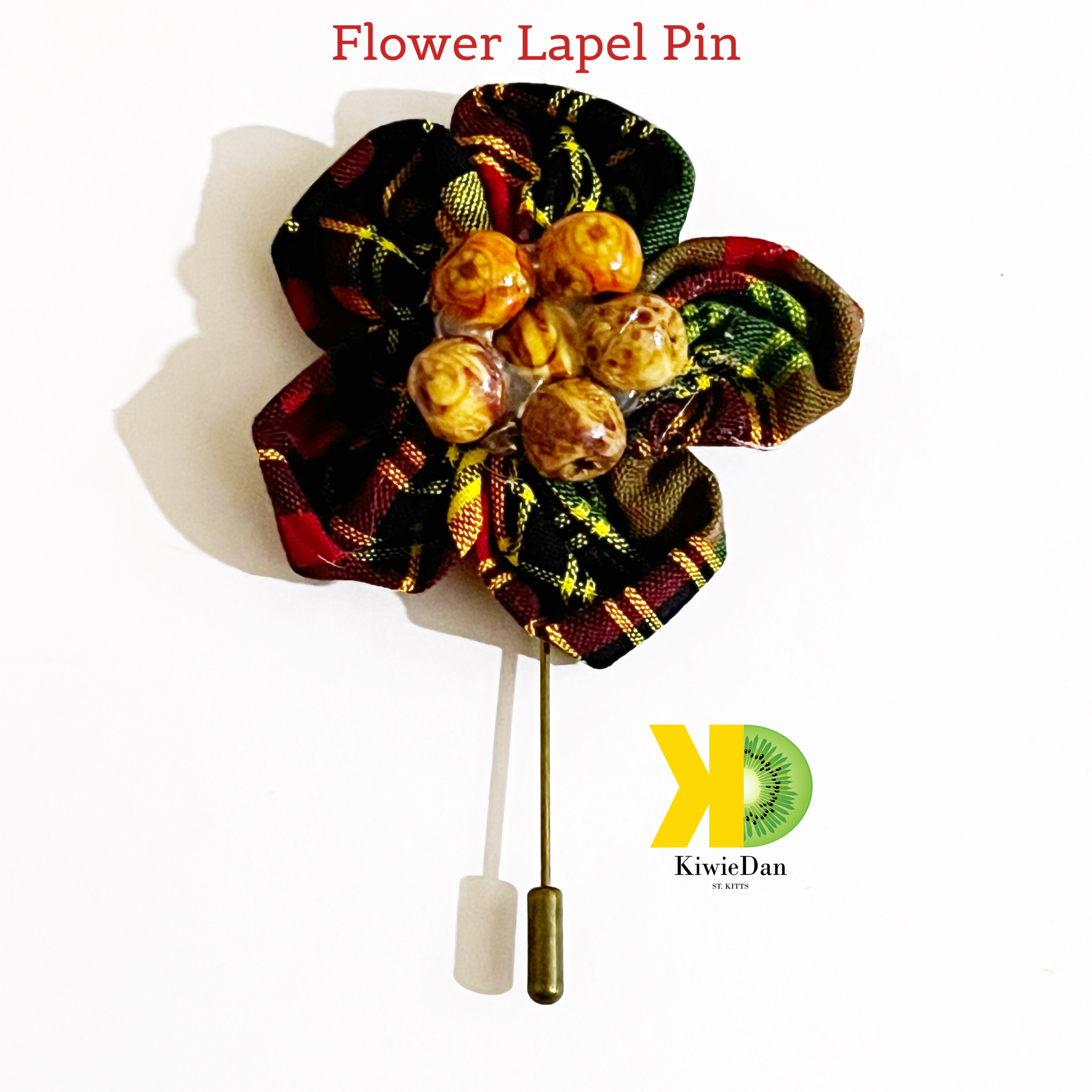 Pin Madras Flower Lapel