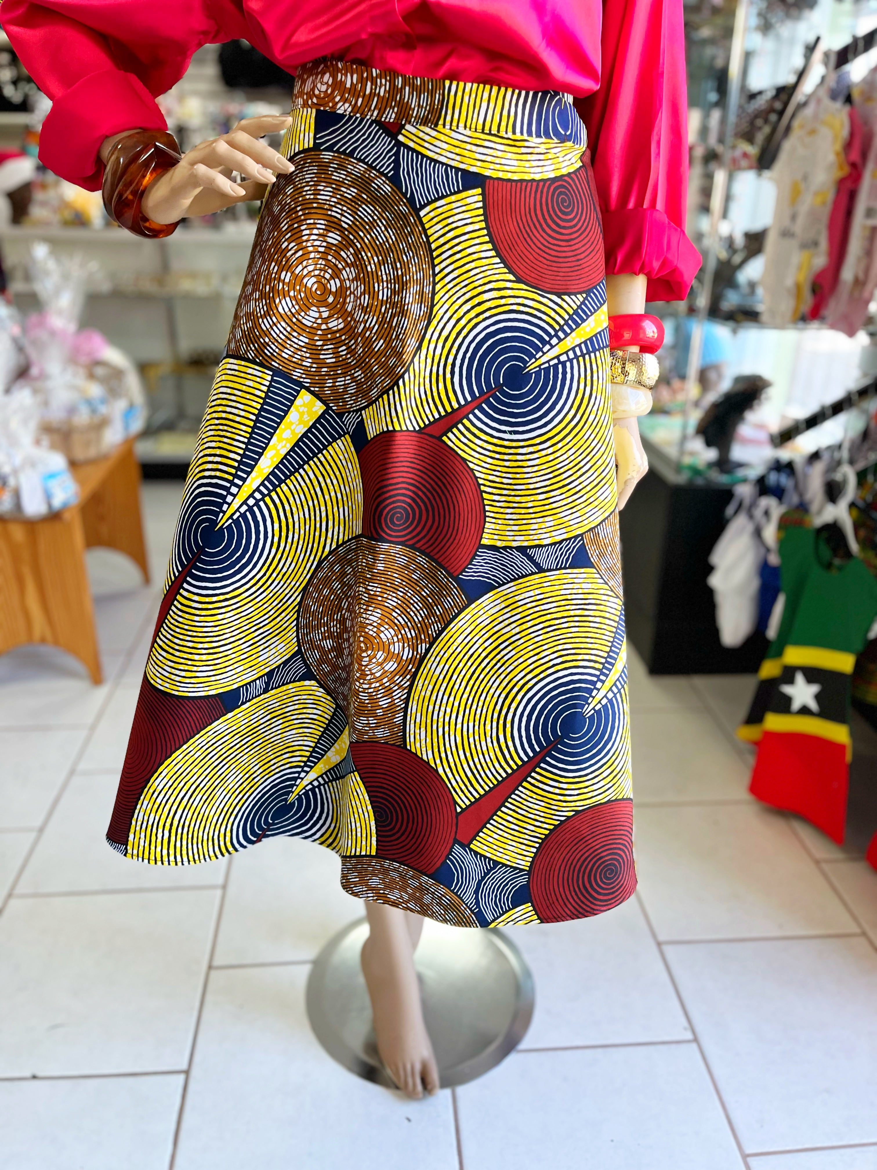 Woman Skirt Burgandy Circle Wrap (One size)
