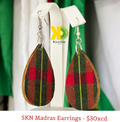 Mom Earrings Madras Teardrop