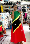 Woman Dress Stretch Maxi SKN Flag (L/XL)