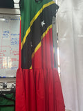 Woman Dress Maxi SKN Flag with Red base (S-L)