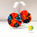 Orange Shraz Flower Earrings