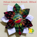 Pin Pelican Collection Madras Brooch w/ White