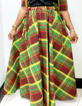 Woman Skirt Maxi Flare Madras