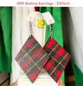 Mom Earrings Madras Diamond