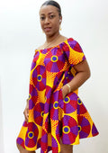 Woman Dress Rachi Off Shoulder Red Swiz