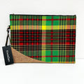 Bag Clutch Madras Khaki Burlap Side