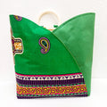 Bag Tote Tulip Green Aztec
