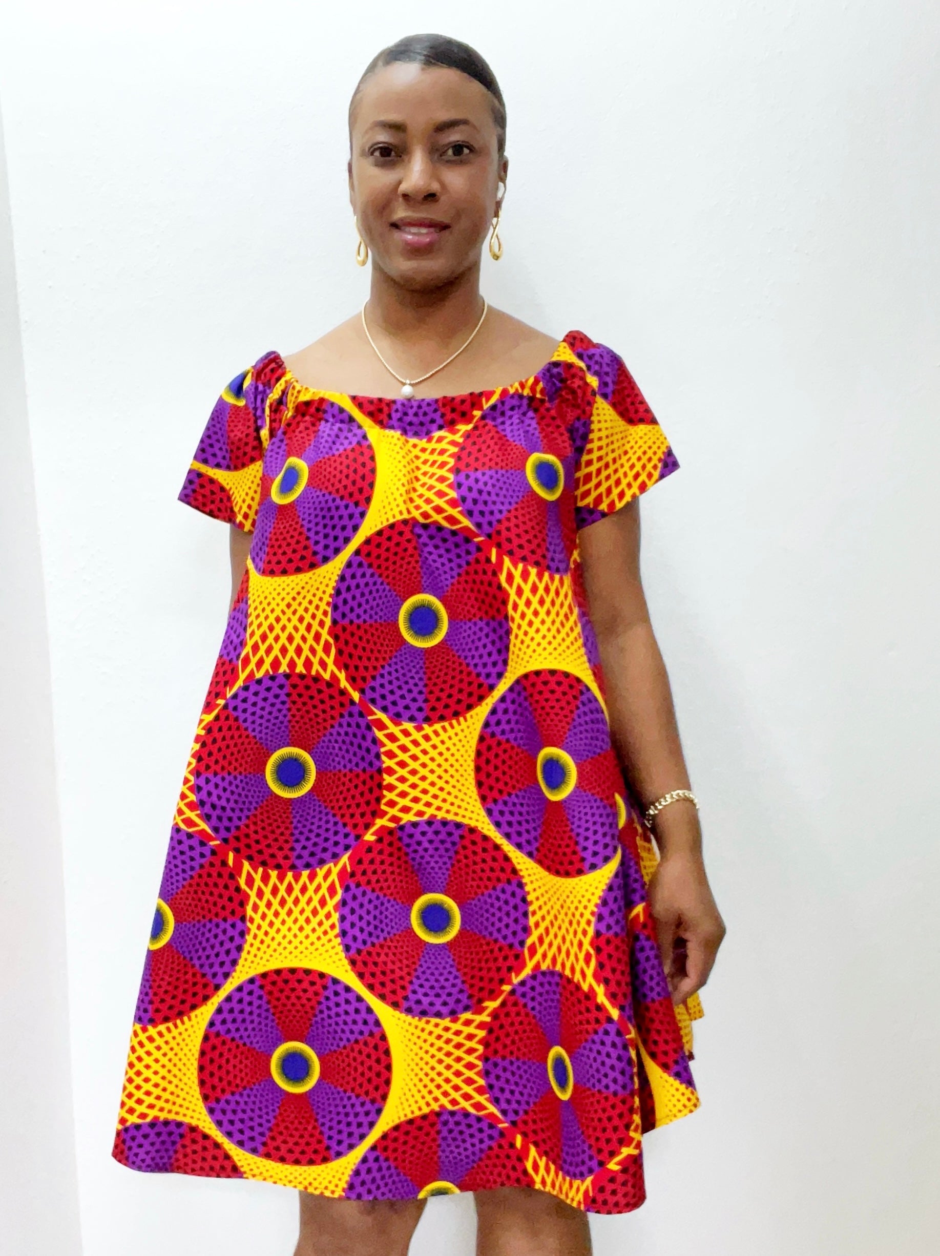 Woman Dress Rachi Off Shoulder Red Swiz
