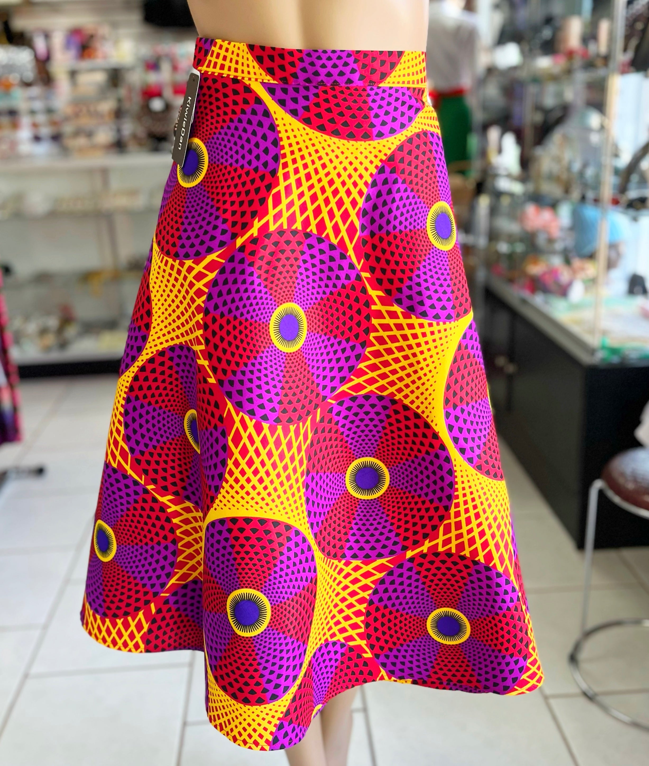 Woman Skirt Red Swiz Circle Wrap (One size)