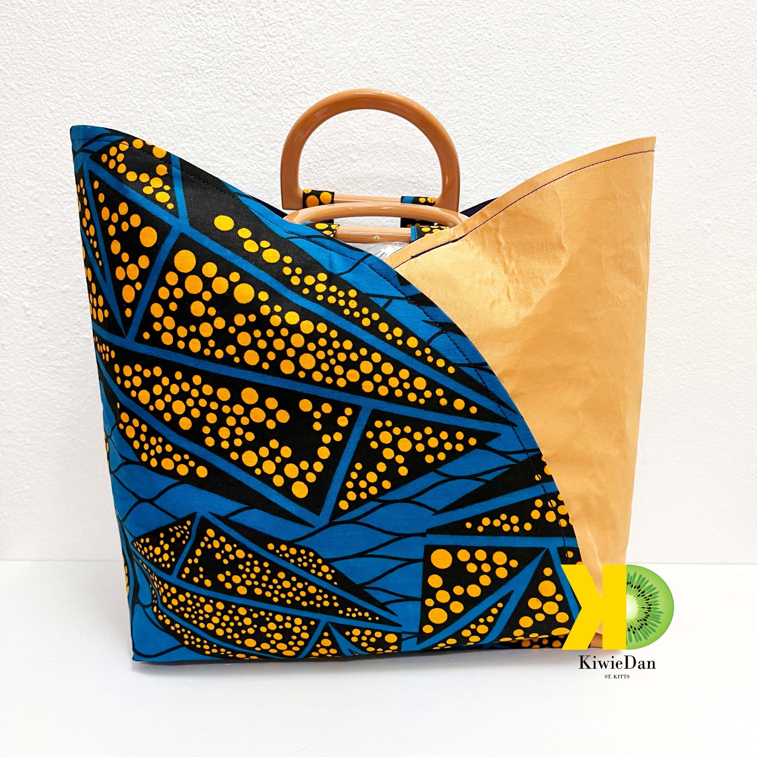 Blue Dotta Tulip Tote Bag