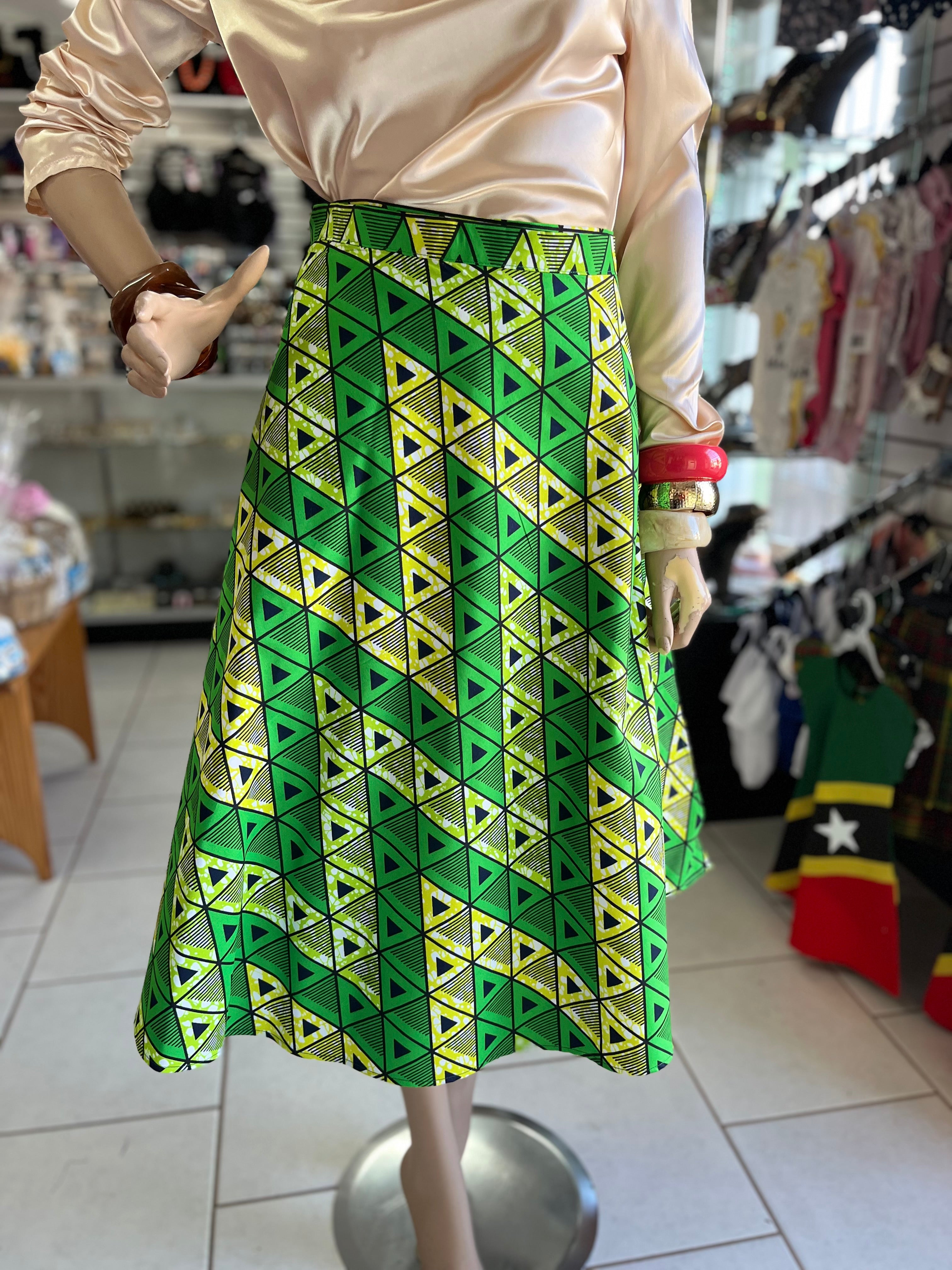 Woman Skirt Green Tria Wrap (One size)