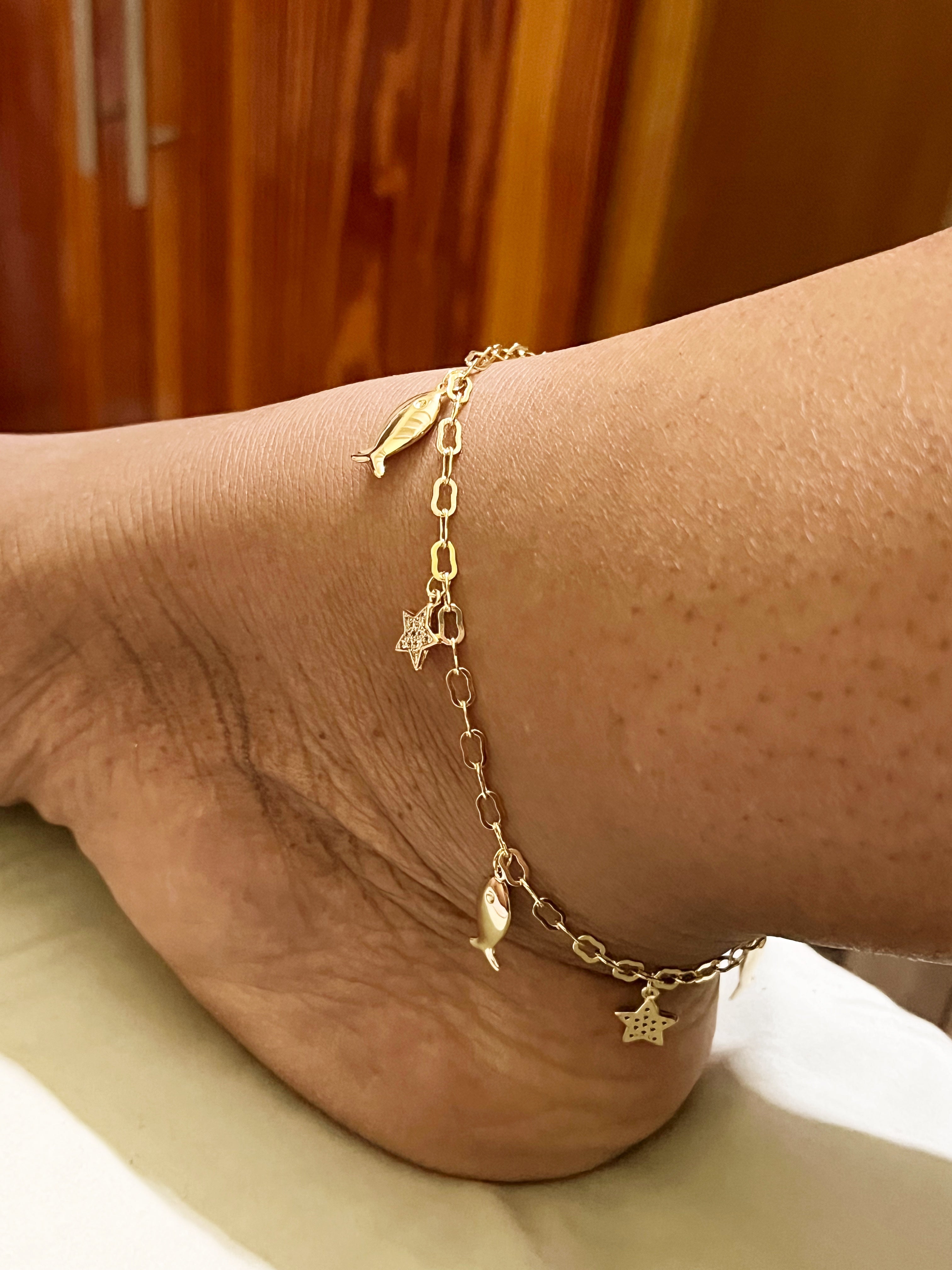 GJW Anklet Peanut Charms 4x12