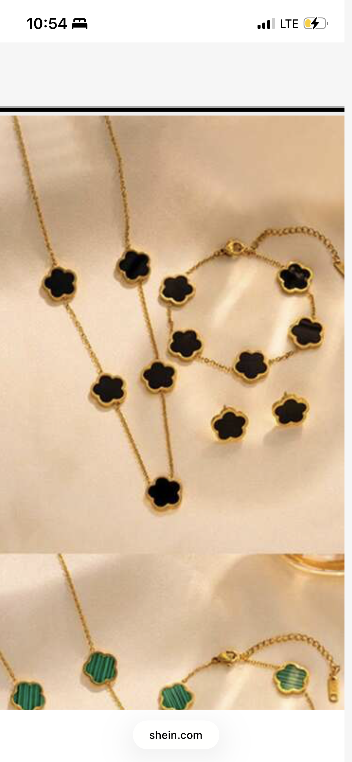SJW 3pcs Set Necklace Clover