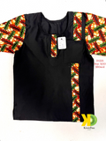 Boy Black and Coffee Beans Dashiki Shirt (9/10)