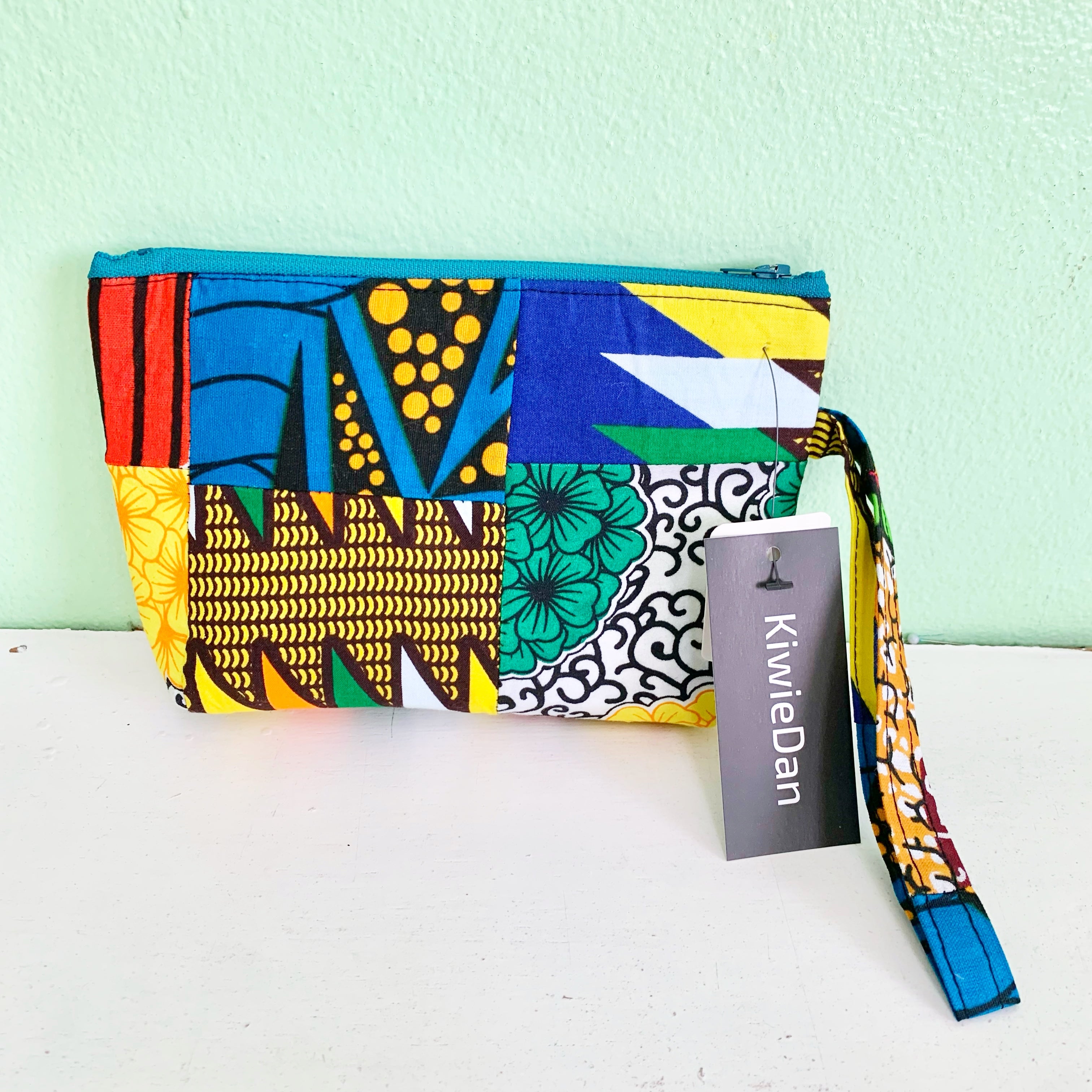 Patchwork African Print Mini Clutch Bag