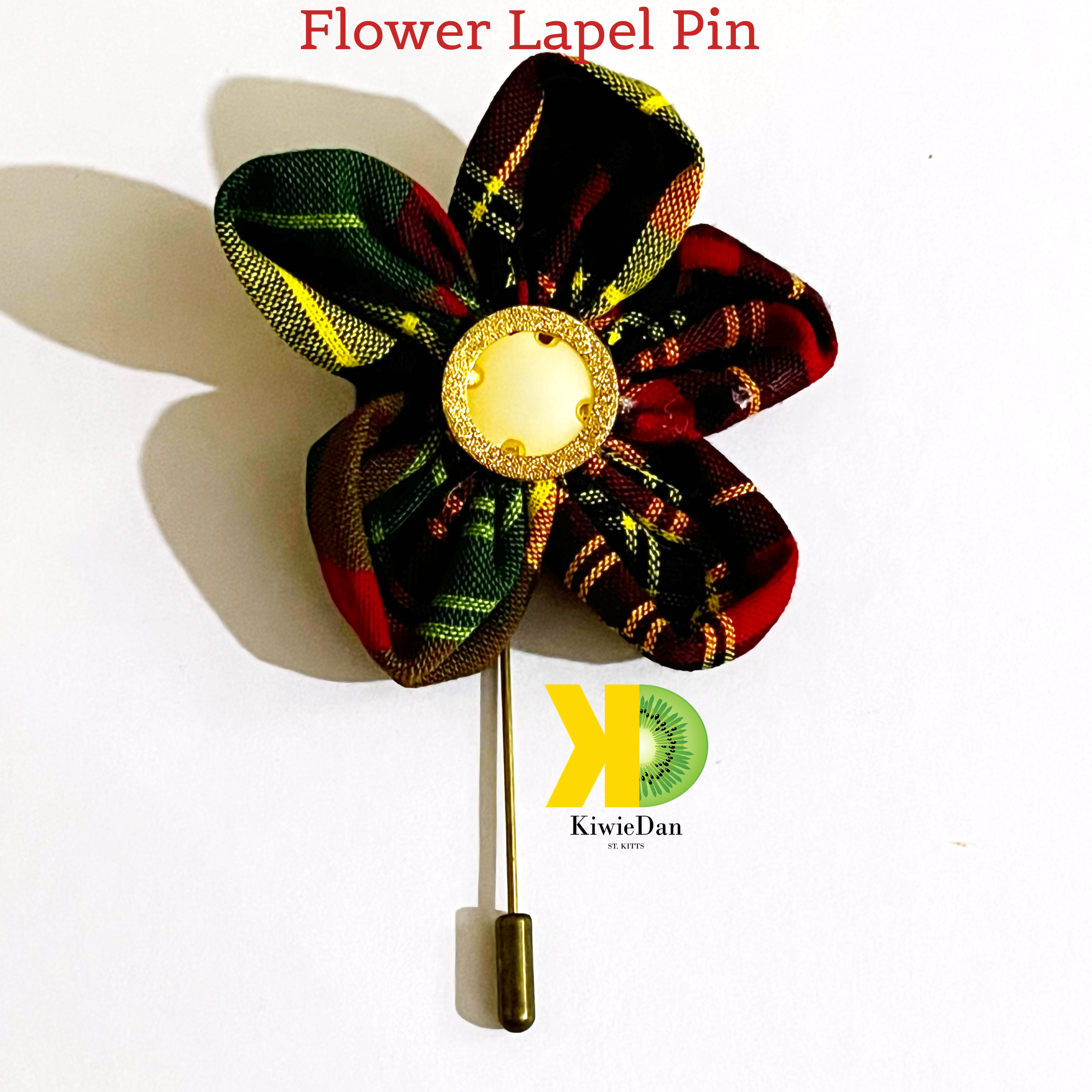 Pin Madras Flower Lapel