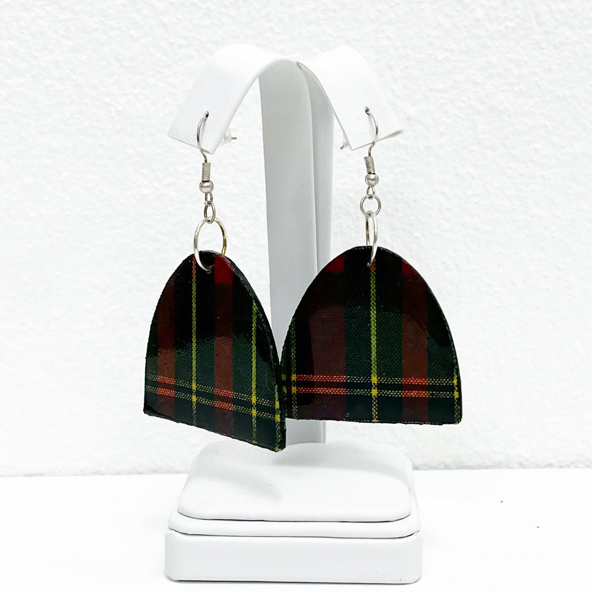 Mom Earrings Madras Semi Oval