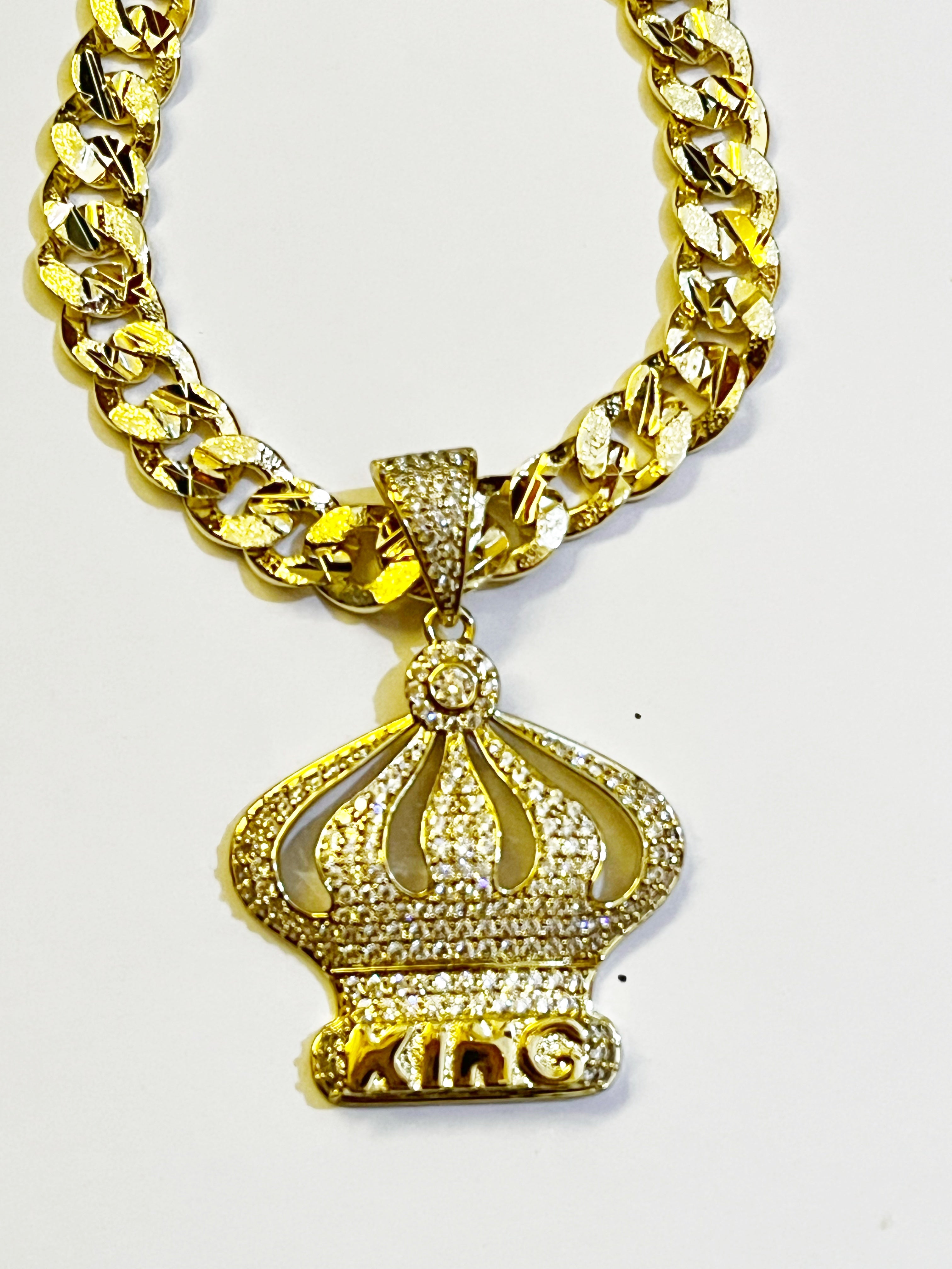 GJW Pendant Crowned King Zircon Large