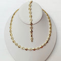GJW Necklace Set Round Gucci & Bracelet Set 8 x 17
