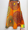 Woman Skirt Wrap Orange Circle (One size)