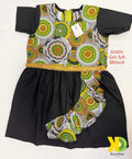 Girl Dress Black and Green Circles (5/6)