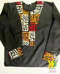 Man Black Prism Dashiki LS Shirt (L)