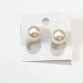 GJW Earrings Stud White Pearl Large