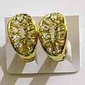 GJW Earring Huggies Zircon Cowrie