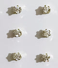 GJW Earring Studs Zircon 6 Round 3mm