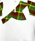 Man Shirt Dashiki White Madras SS (3XL)