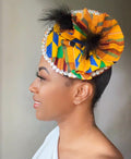 Fascinator - Yellow Kente