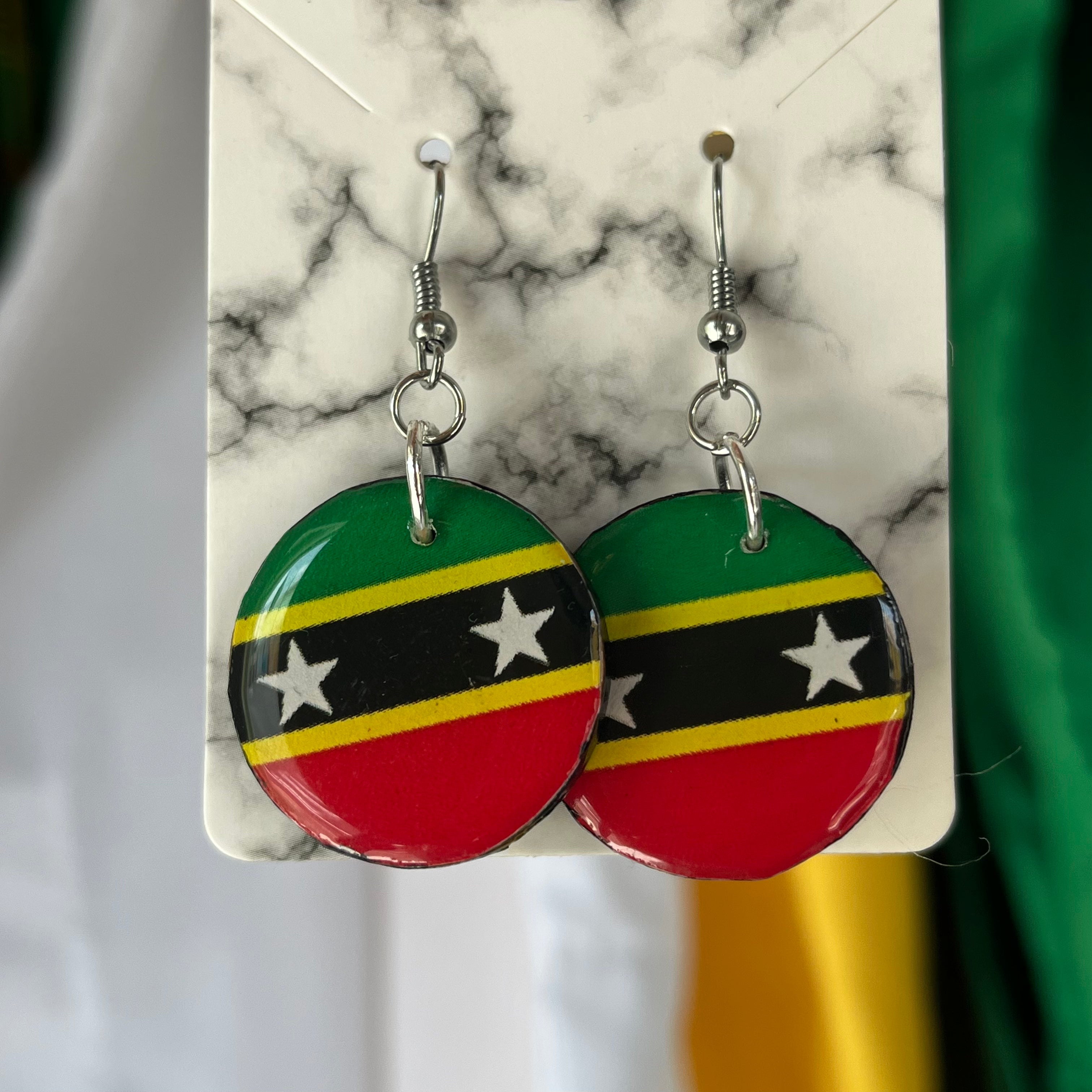Mom Earrings Flag Small