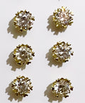 GJW Earring Studs Zircon 6 Round 5mm