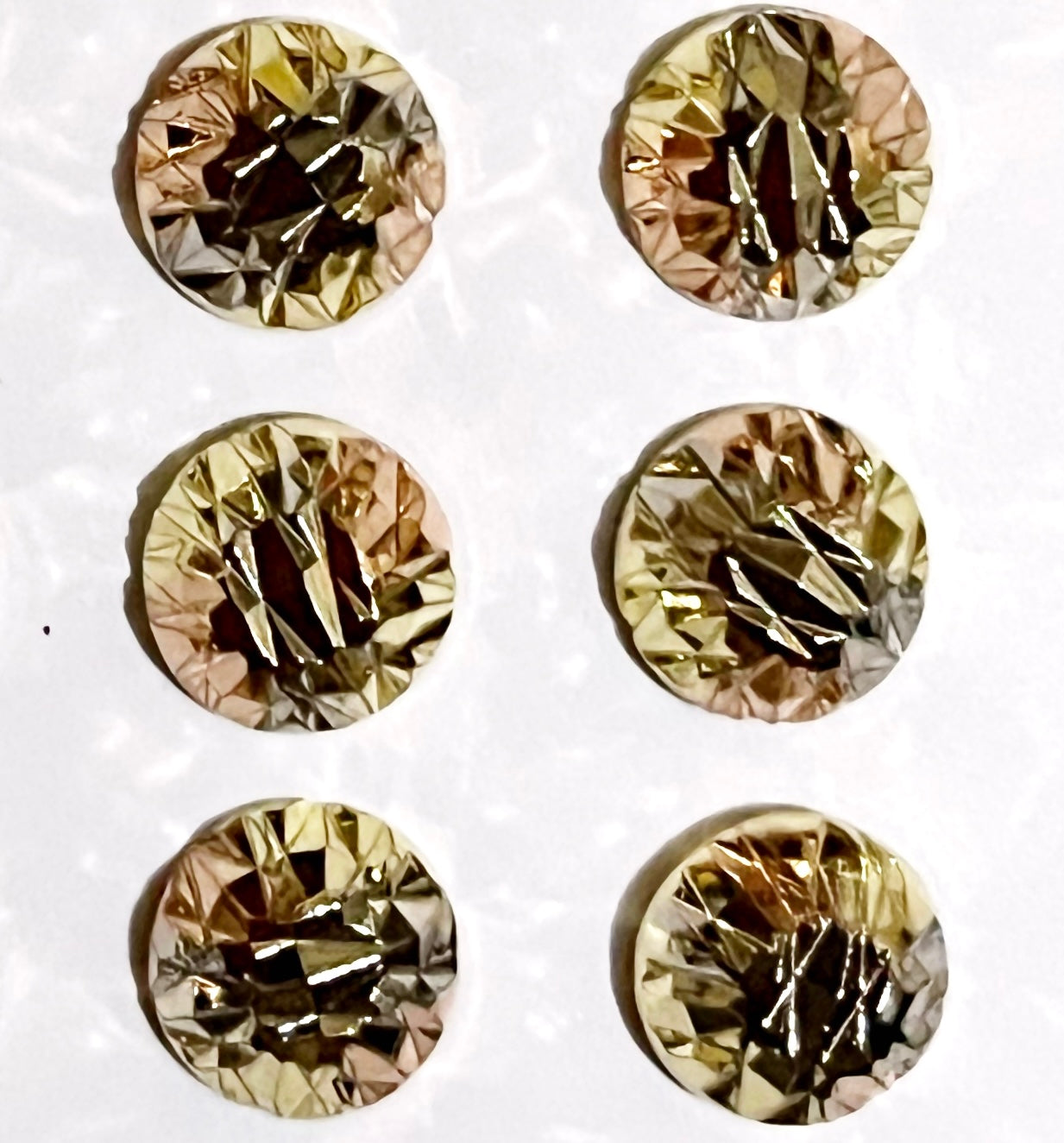 GJW Earring Studs dc Tricolor Med