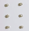 GJW Earring Studs Zircon 6 Round 2mm