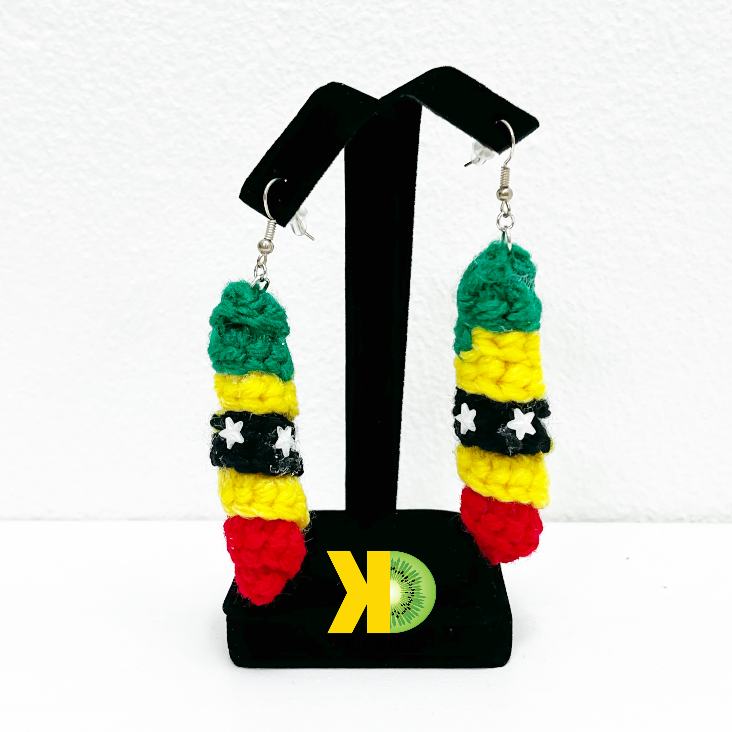 Mom Earrings SKN Flag Crochet