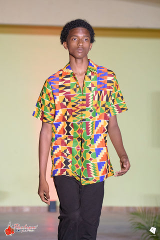 Multi Kente Button-up Shirt
