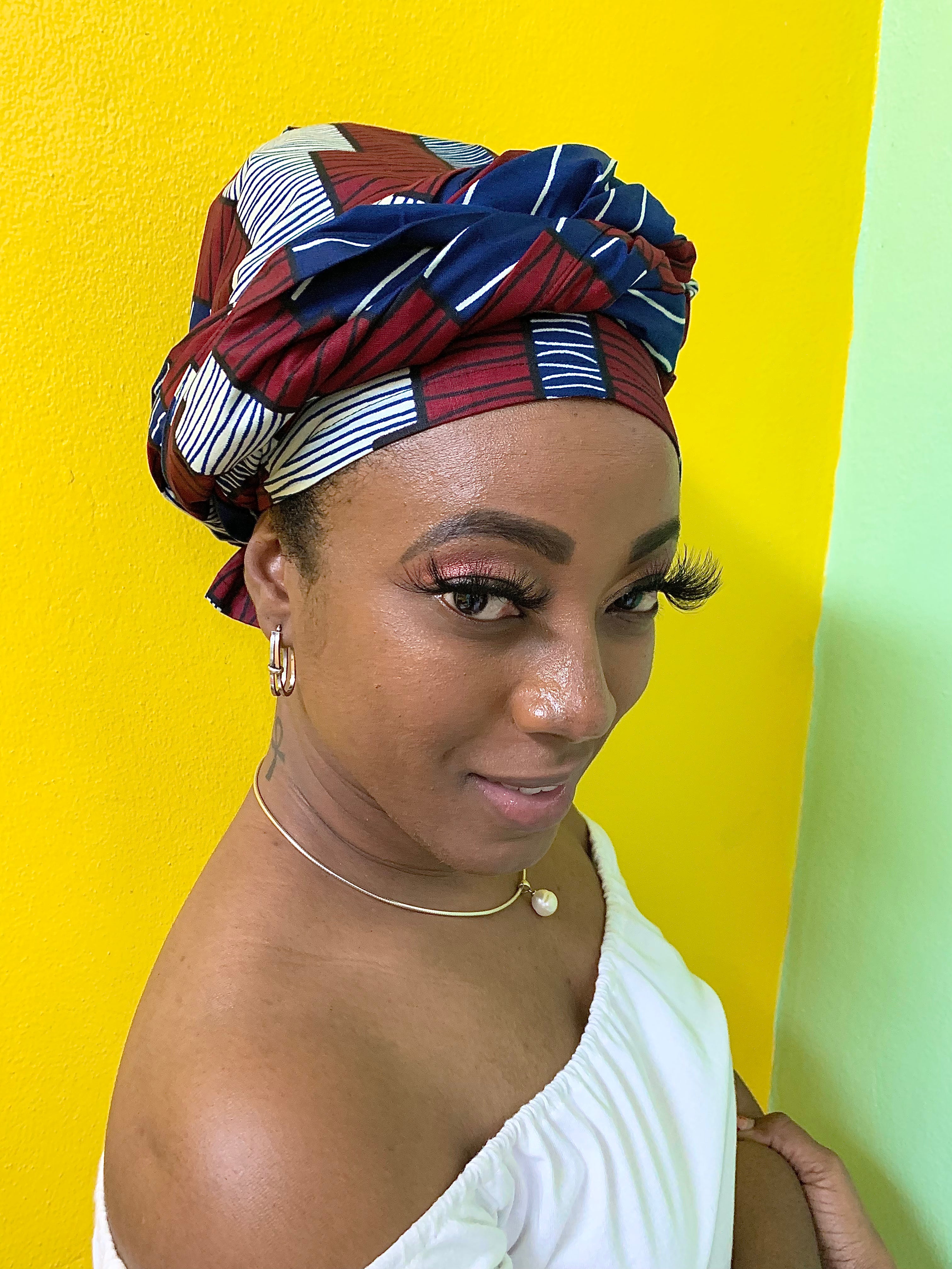 Maroon Towers Headwrap