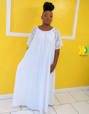 White Mila BabyDoll Maxi Dress