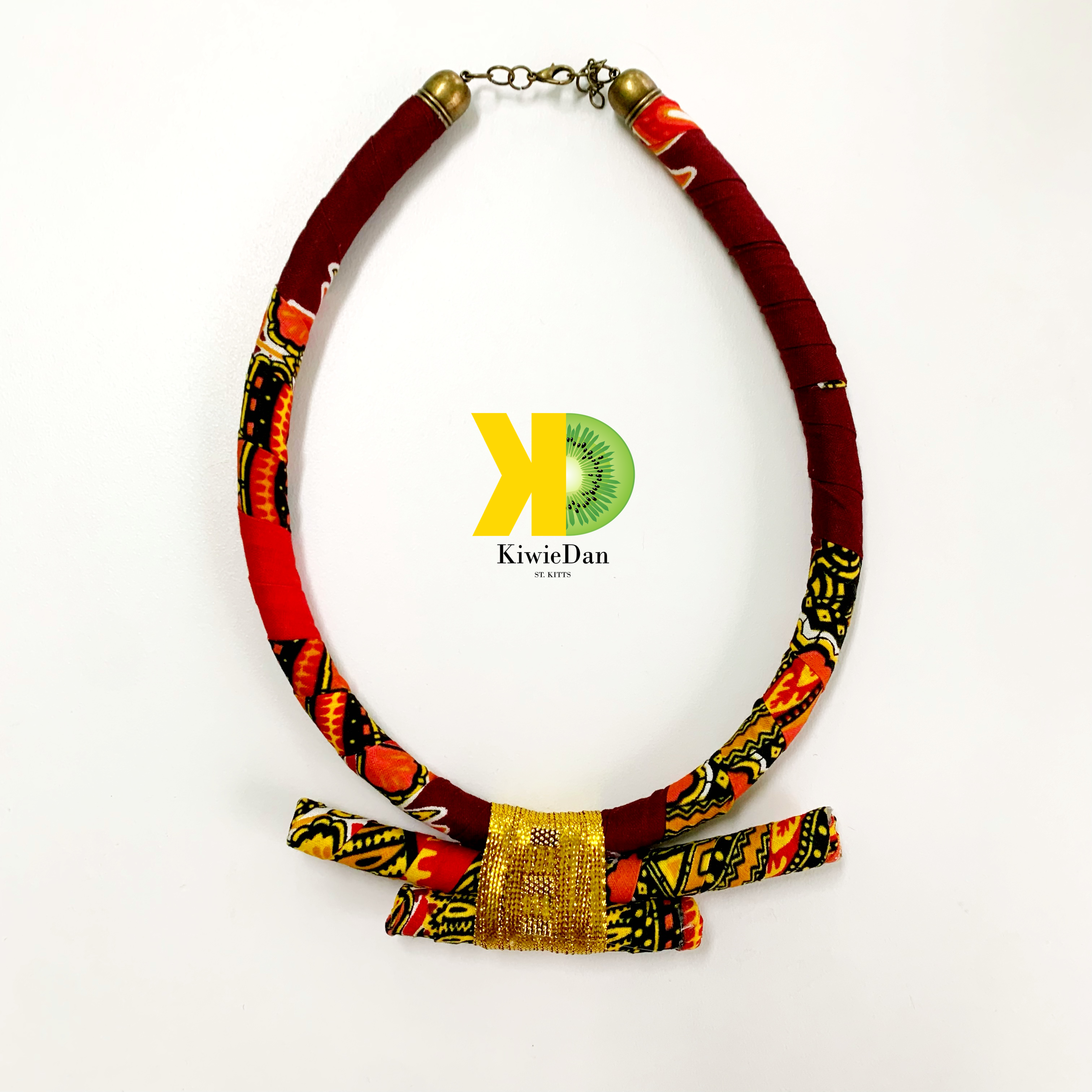 Maroon Ezu African Necklace