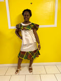Champagne Oualie Skirt with Madras