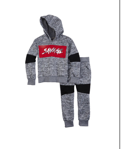 Boy Grey Savage Hoodie with Joggers