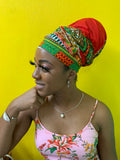 Red Traditional Headwrap