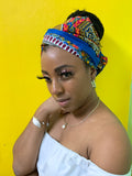Blue Traditional Headwrap