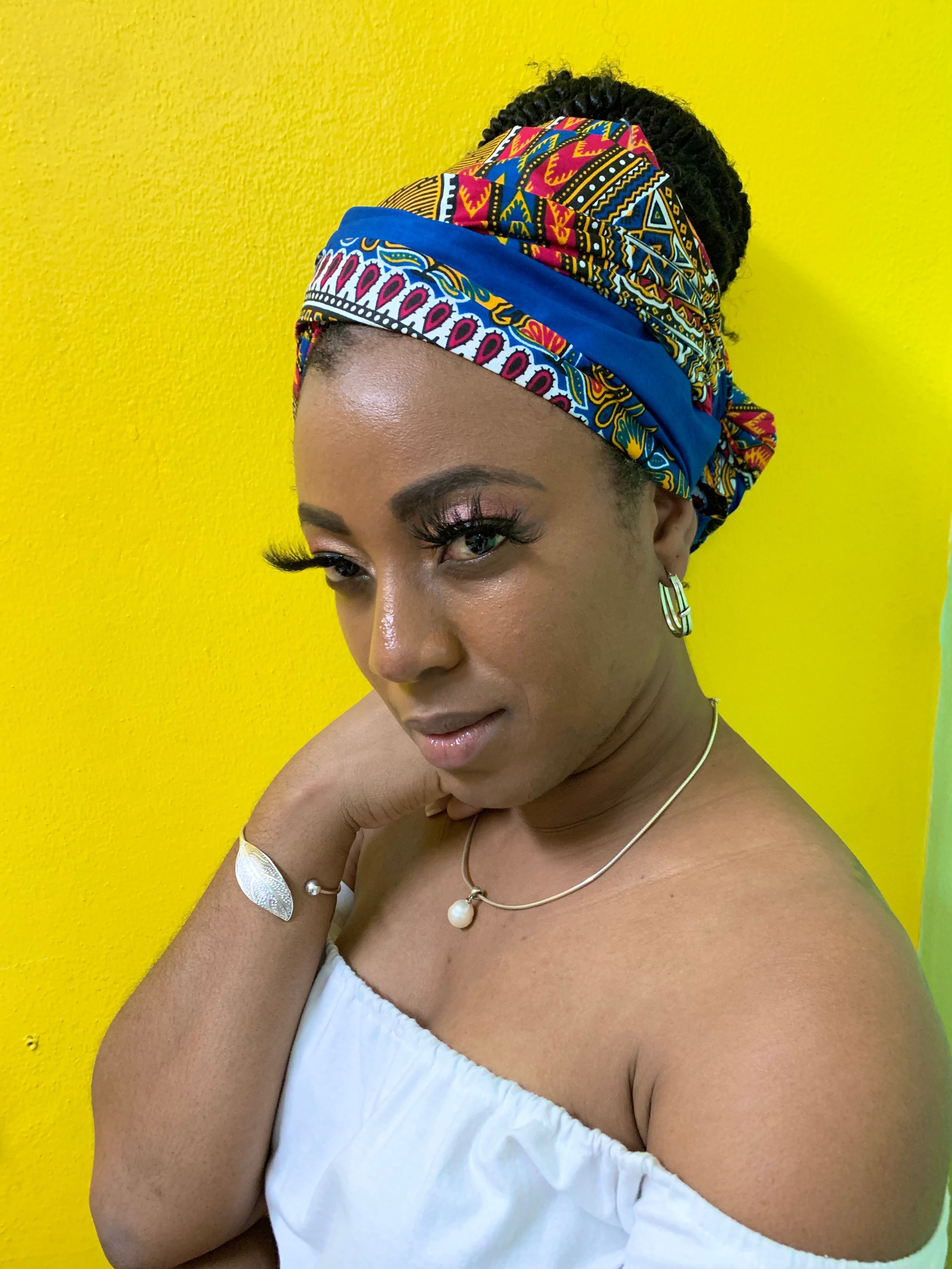 Blue Traditional Headwrap